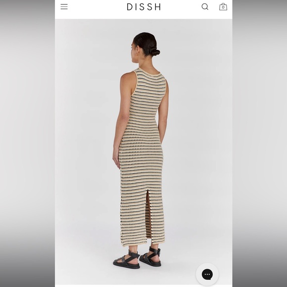 Dissh Mimi Striped Crochet Boat Neck Dress - Picture 2 of 5